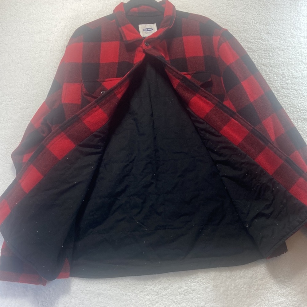 Old Navy Insulated Button Down. Red And Black Che… - image 7